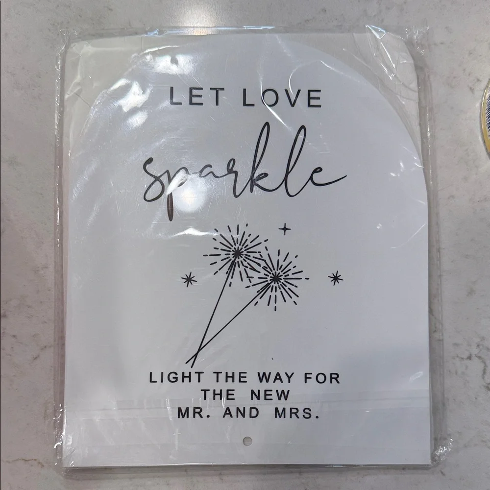 IKEA White 'Let Love Sparkle' Sign